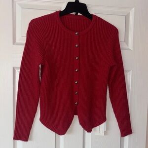Commense Cherry Red Women's Cardigan